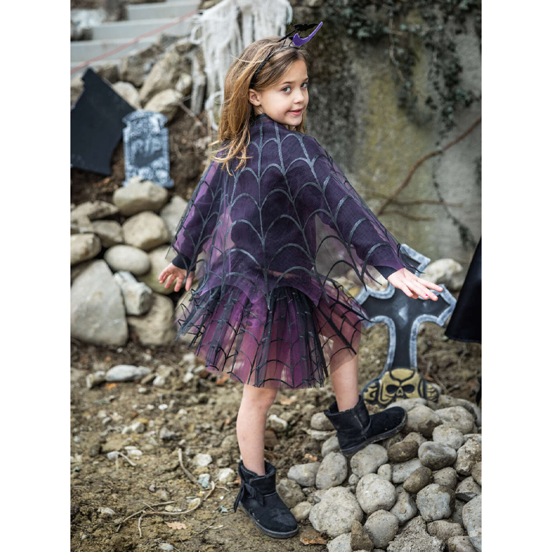Disfraz Tutú y Capa Telaraña de Bruja 4-6 años