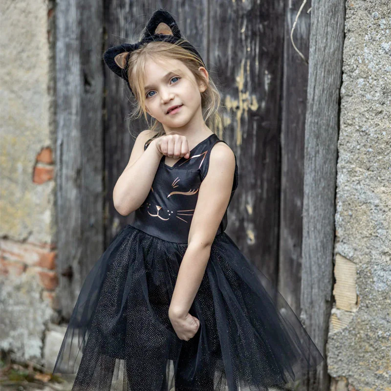 Fato Vestido Gato Preto 3-4 anos