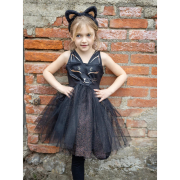 Fato Vestido Gato Preto 5-6 anos