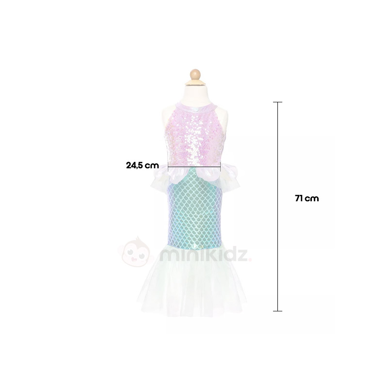 Fato de sereia Misty 3 a 4 anos