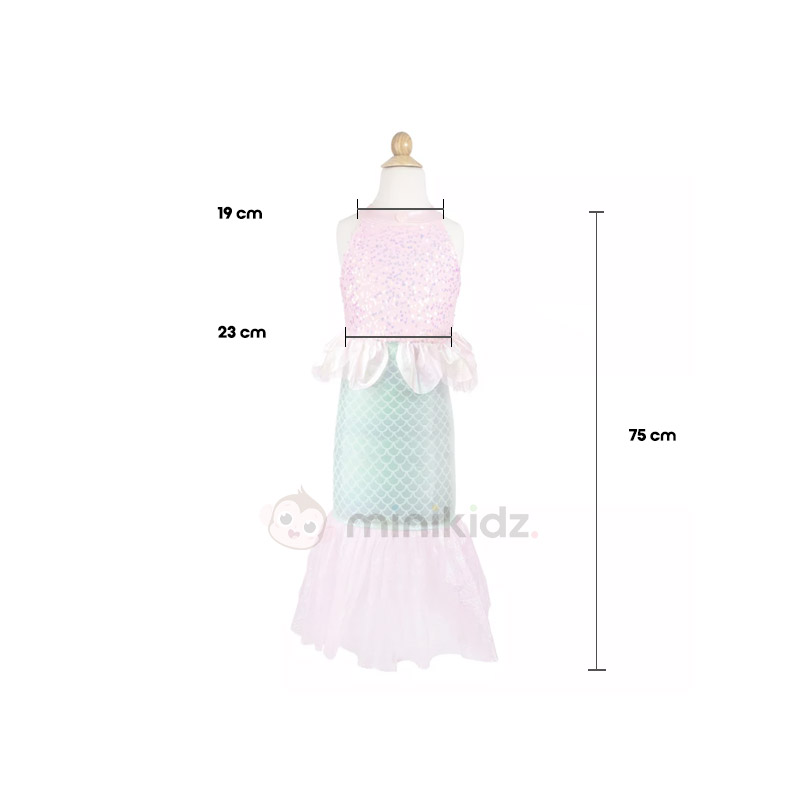 Disfraz Vestido Sirena Misty Rosa 3-4 años