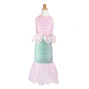 Disfraz Vestido Sirena Misty Rosa 5-6 años