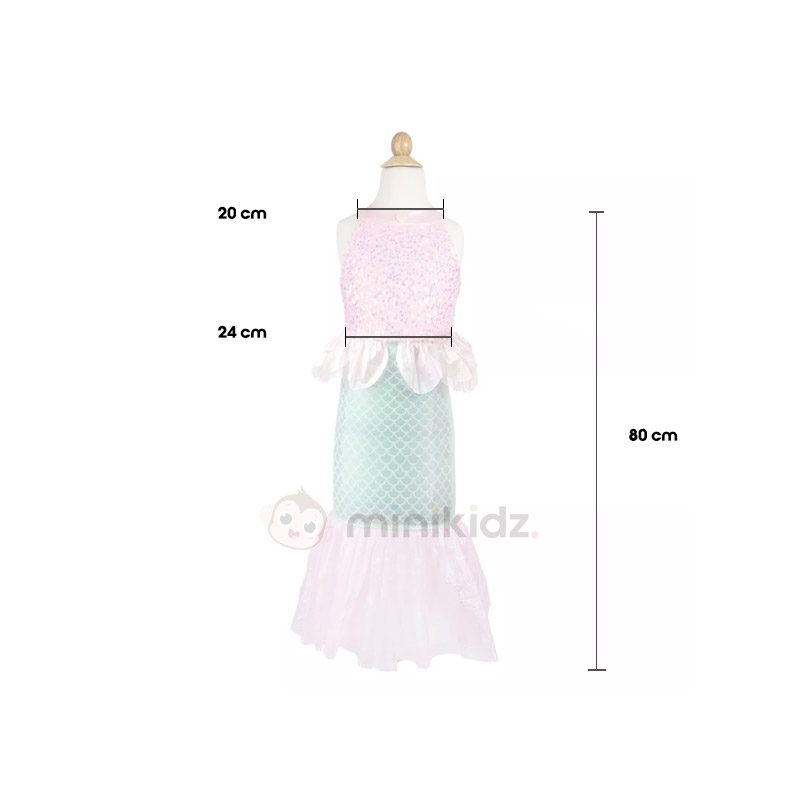 Disfraz Vestido Sirena Misty Rosa 5-6 años