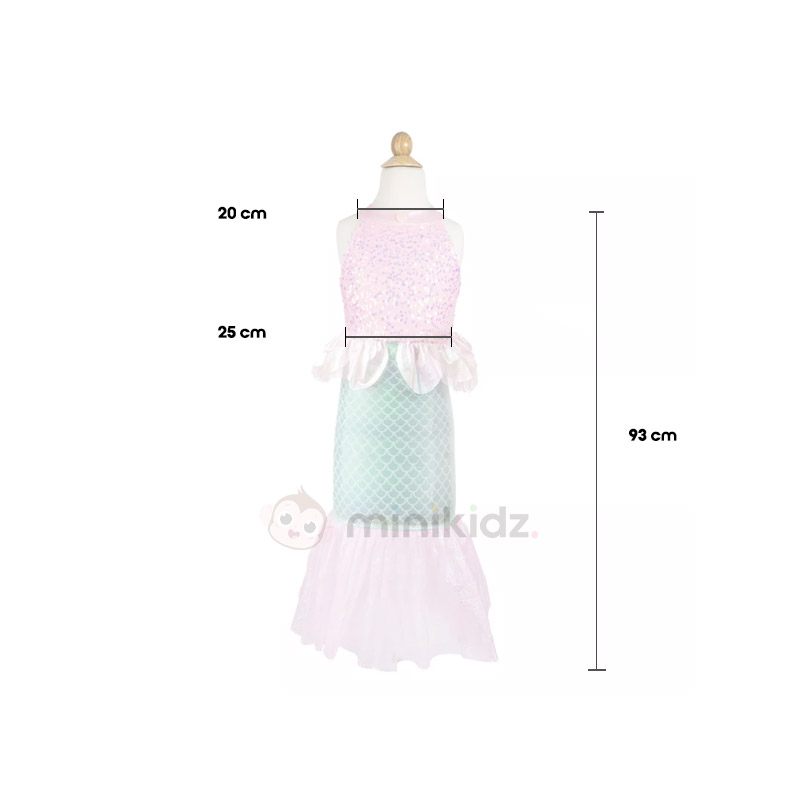 Disfraz Vestido Sirena Misty Rosa 7-8 años