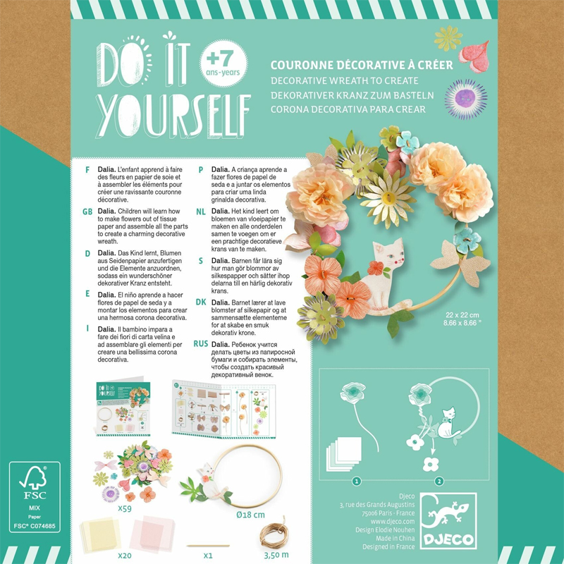 DIY Coroa Decorativa Dalia