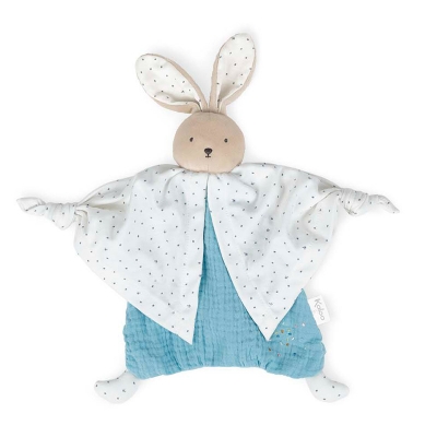 Doudou de Algodón Orgánico Conejo Azul Doudou de Algodón Orgánico Conejo Azul