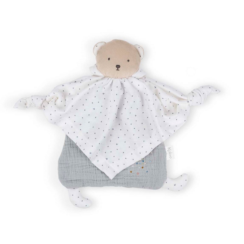 Doudou de Algodón Orgánico Oso Gris