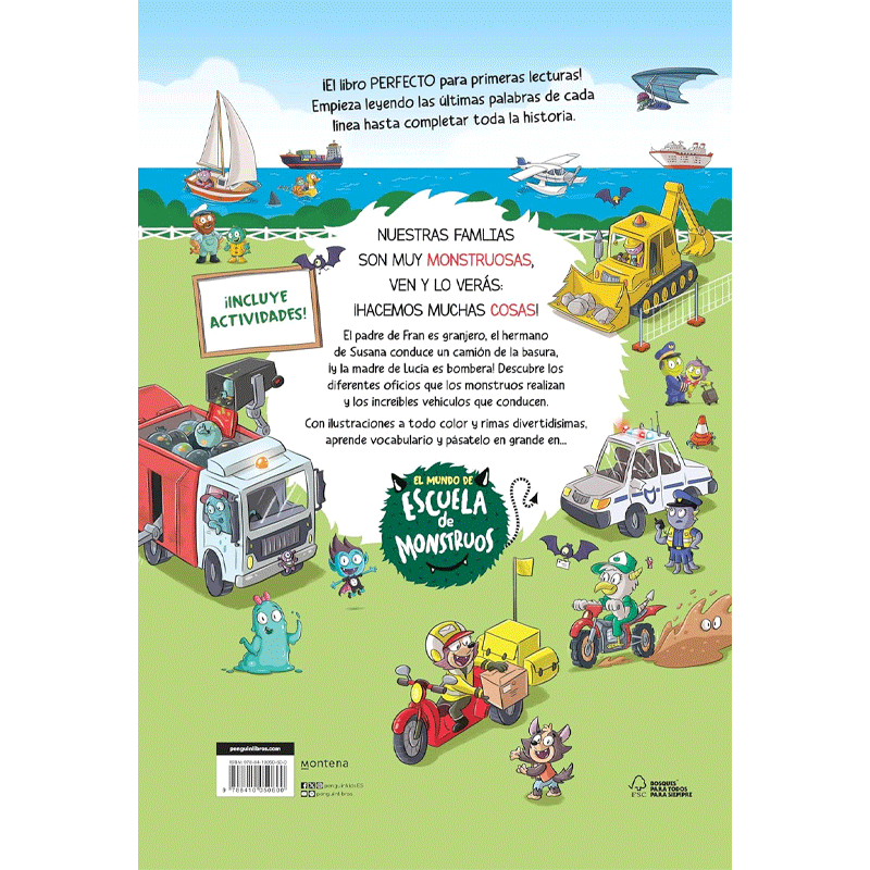 El Mundo de Escuela de Monstruos. Ruedas, grúas y travesuras