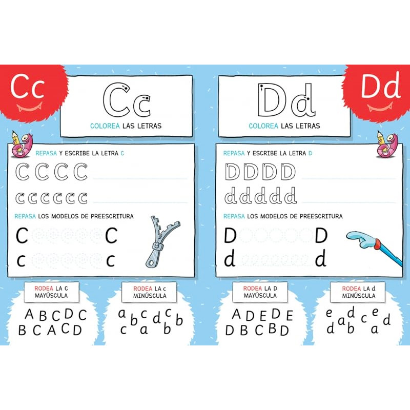 Cuaderno Escuela de Monstruos: Aprende las letras