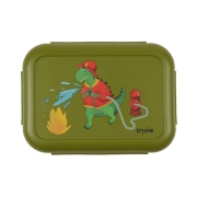 Fiambrera con clips Dinosaurio Bombero 