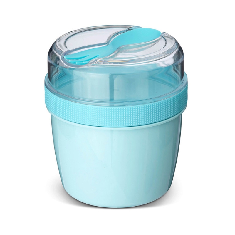 Fiambrera Snack con Tapa Refrigerante N'ice Cup Azul