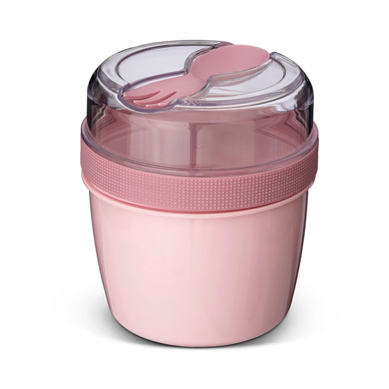 Fiambrera Snack con Tapa Refrigerante N'ice Cup Rosa