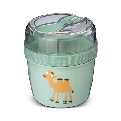 Fiambrera Snack con Tapa Refrigerante N'ice Cup Verde Camello