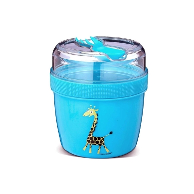 Fiambrera Snack N'ice Cup L Jirafa Turquesa Fiambrera Snack N'ice Cup L Jirafa Turquesa