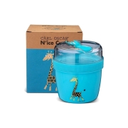 Fiambrera Snack N'ice Cup L Jirafa Turquesa