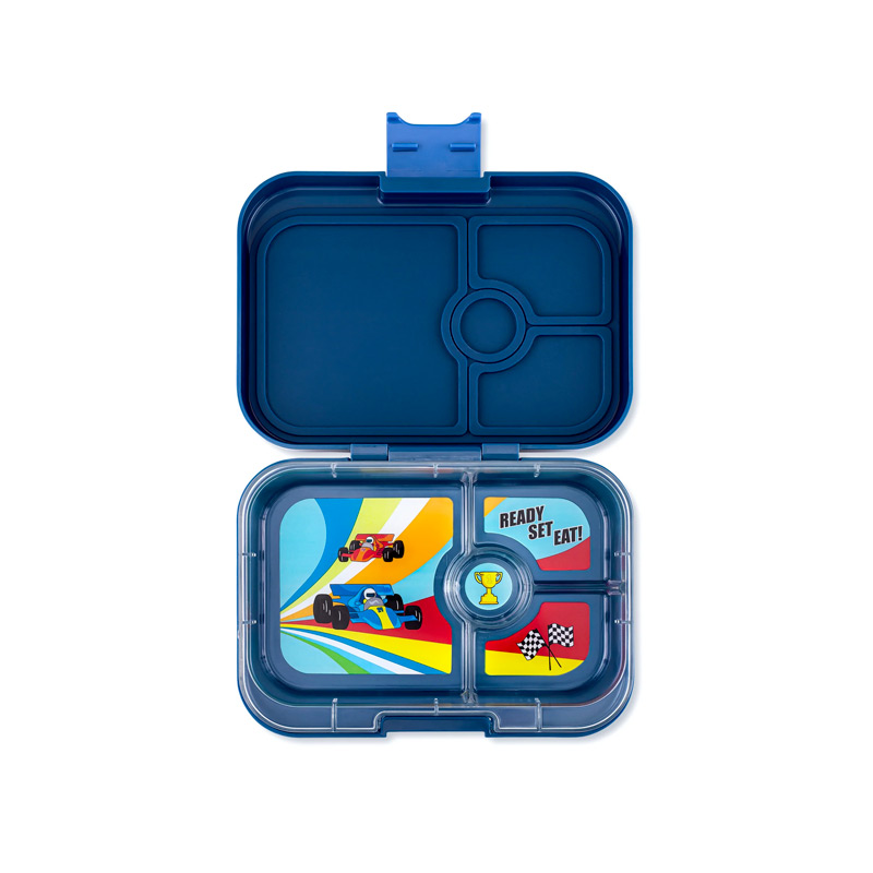 Fiambrera Yumbox Panino 4 Compartimentos Azul Carreras