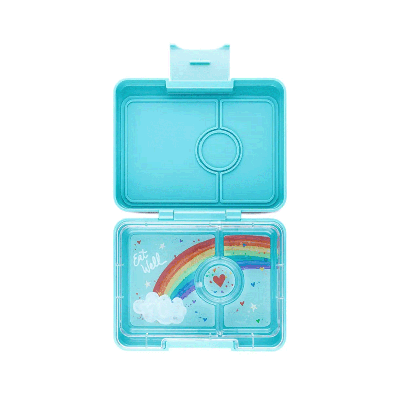 Fiambrera Yumbox Snack 3 Compartimentos Aqua Rainbow