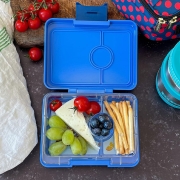 Fiambrera Yumbox Snack 3 Compartimentos Blue Dino