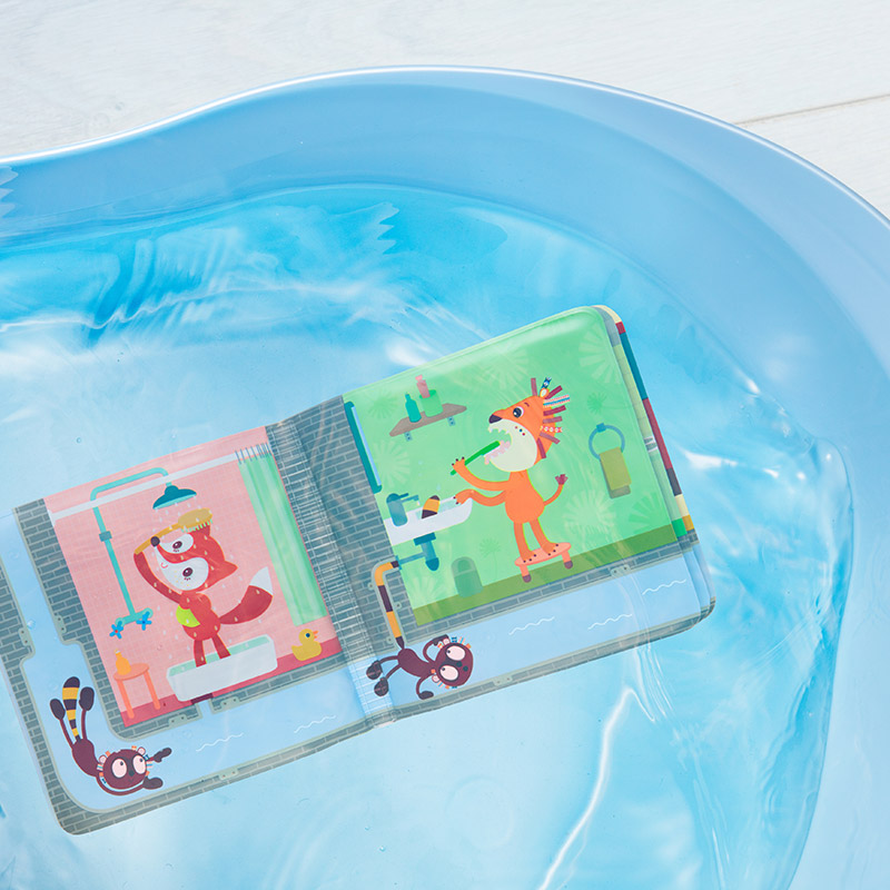 Libro De Baño Para Bebés Lilliputiens Georges Blub Blub - Impermeable, Con Ilustraciones Divertidas, 15x15 Cm