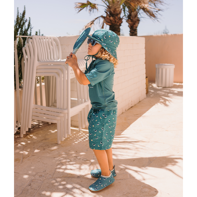 Gorro Reversible Whale Teal Talla S