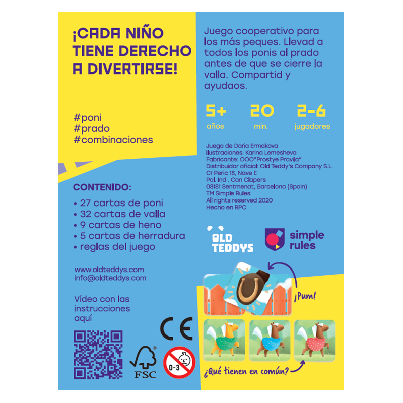 Juego de Cartas Pony Run