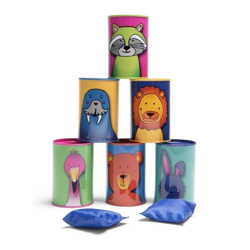 Juego Puntería Latas Animales