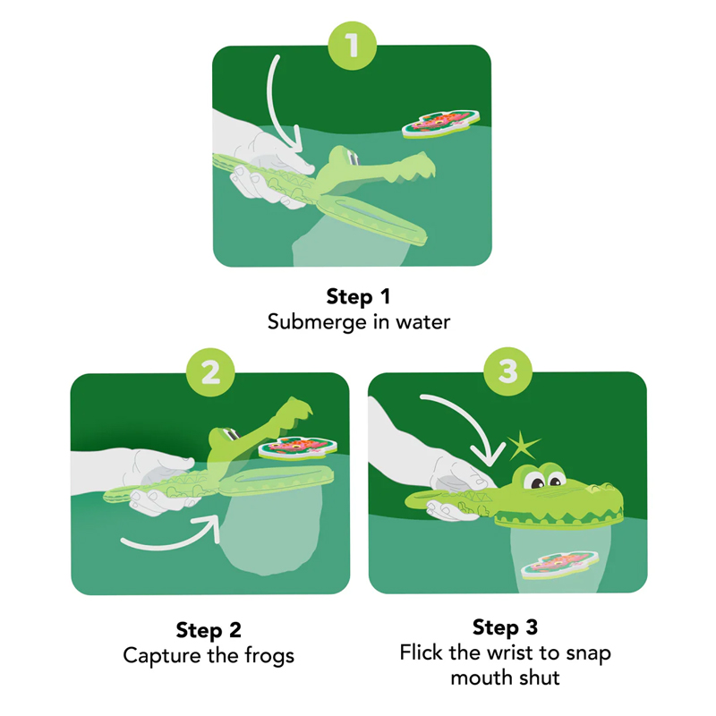 Cocodrilo de baño atrapa ranas Croc Chasey de Tiger Tribe