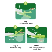 Cocodrilo de baño atrapa ranas Croc Chasey de Tiger Tribe