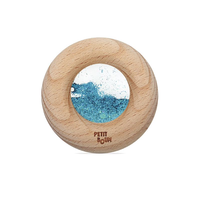 Sonajero Sensorial Calm Donut Turquesa 