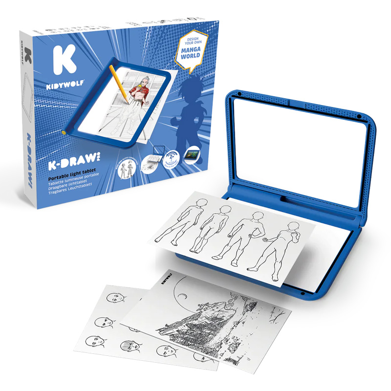 Kidydraw-Pro Tableta Luminosa Azul
