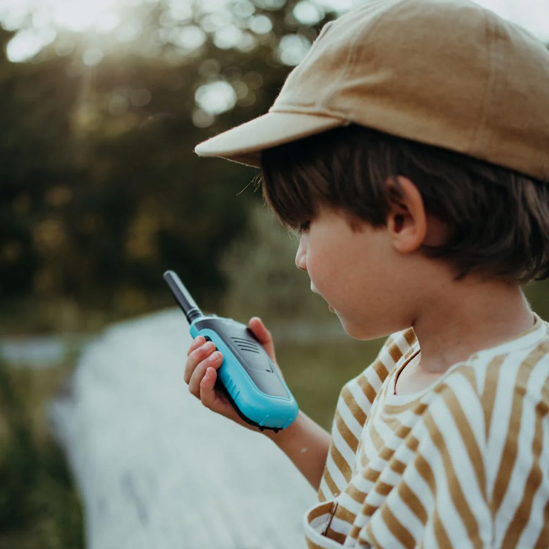 Kidytalk Walkie-talkies Natural y Ciano