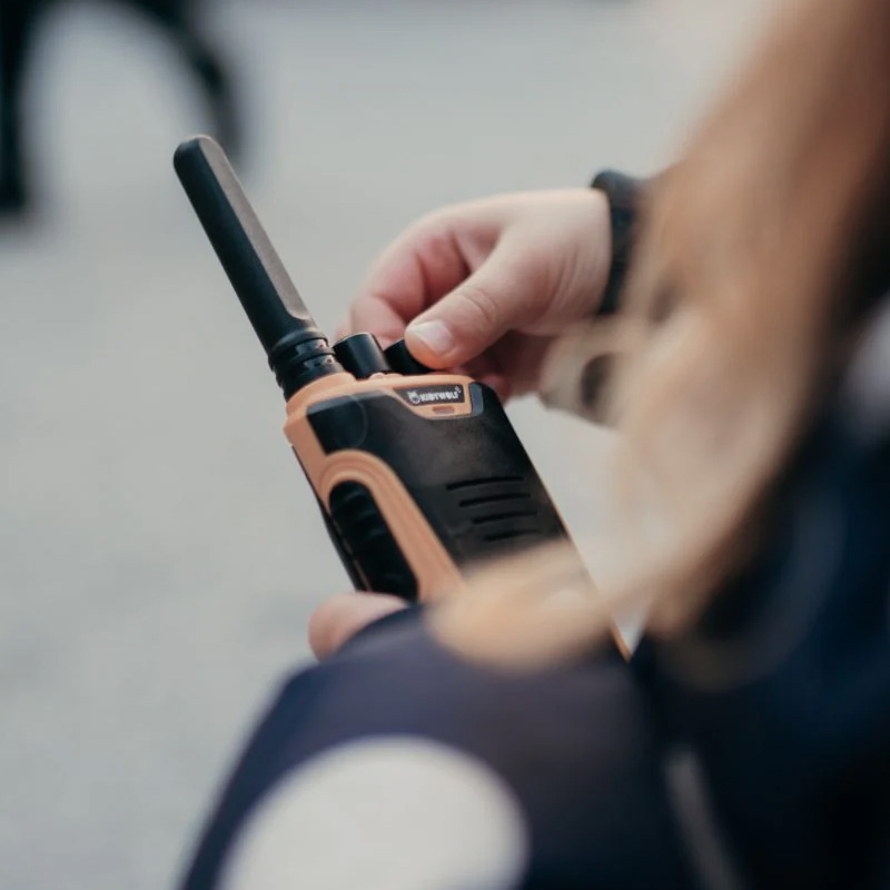 Kidytalk Walkie-talkies Natural y Ciano