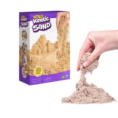 Kinetic Sand, Coffret Swirl N' Surprise avec 907 g de sable modelable rouge, bleu, vert et jaune et 4 outils, Jouets sensoriels pour les enfants à partir de 3 ans