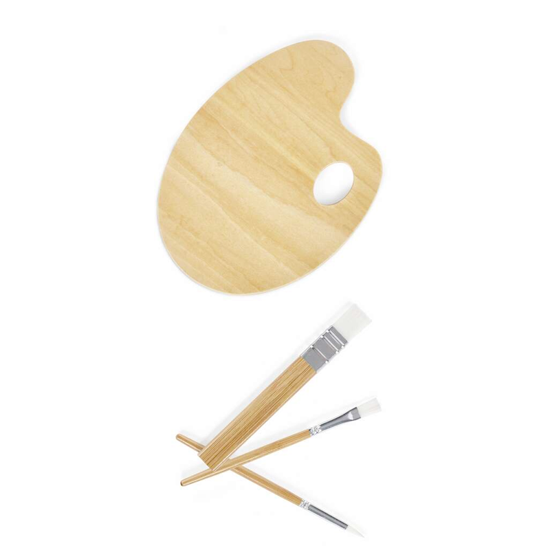 Kit Artístico de Pincéis e Paleta