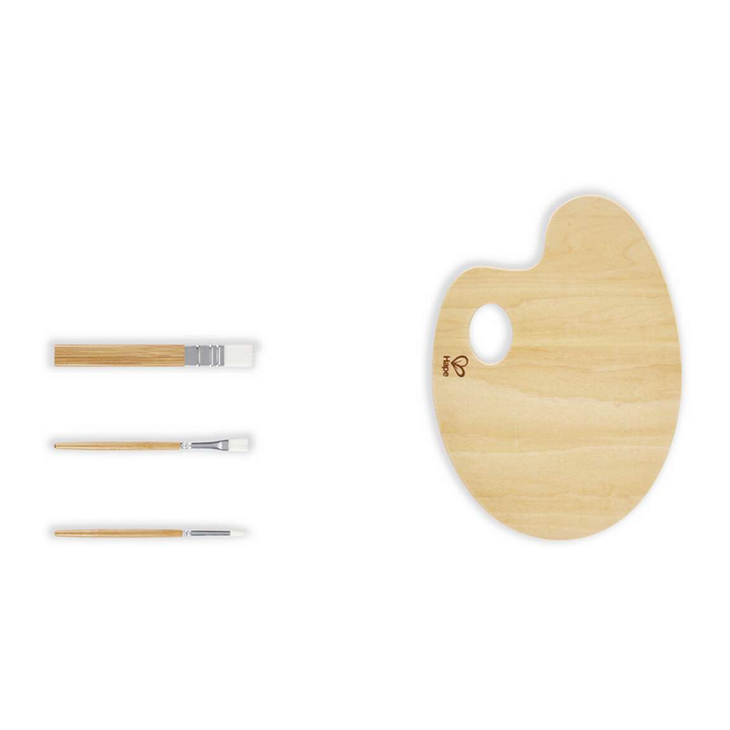 Kit Artístico de Pincéis e Paleta