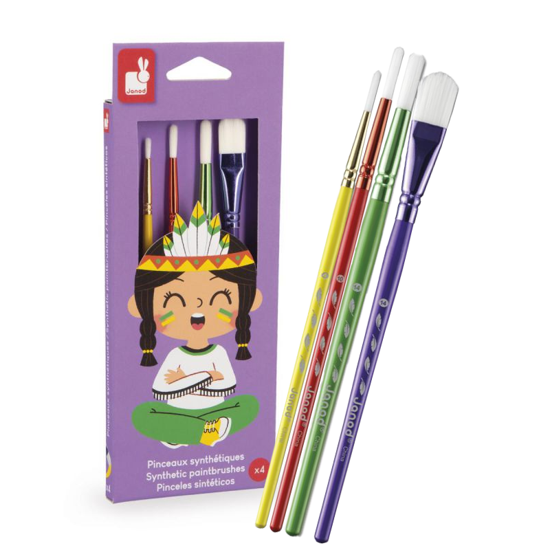 Kit de 4 Pinceles Sintéticos Janod