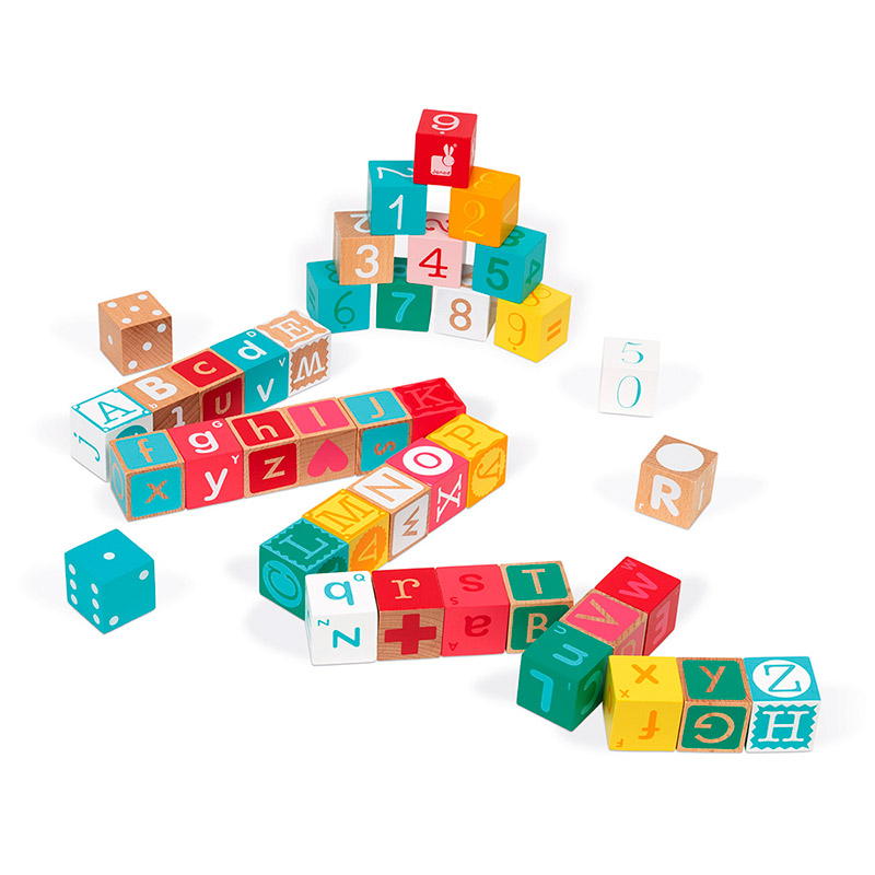 Kubix 40 Cubos de Letras y Números con Puzzle
