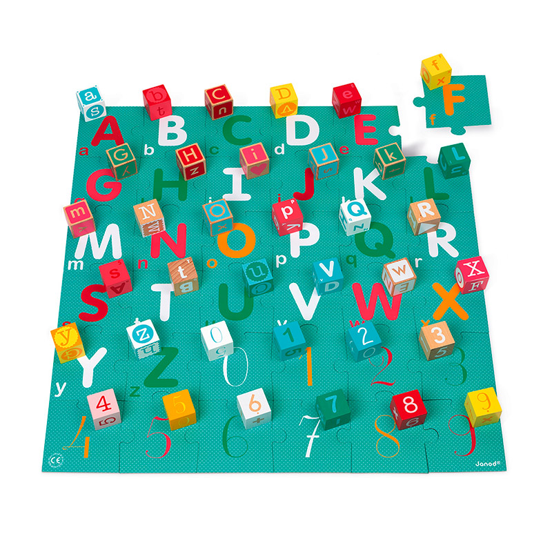 Kubix 40 Cubos de Letras y Números con Puzzle