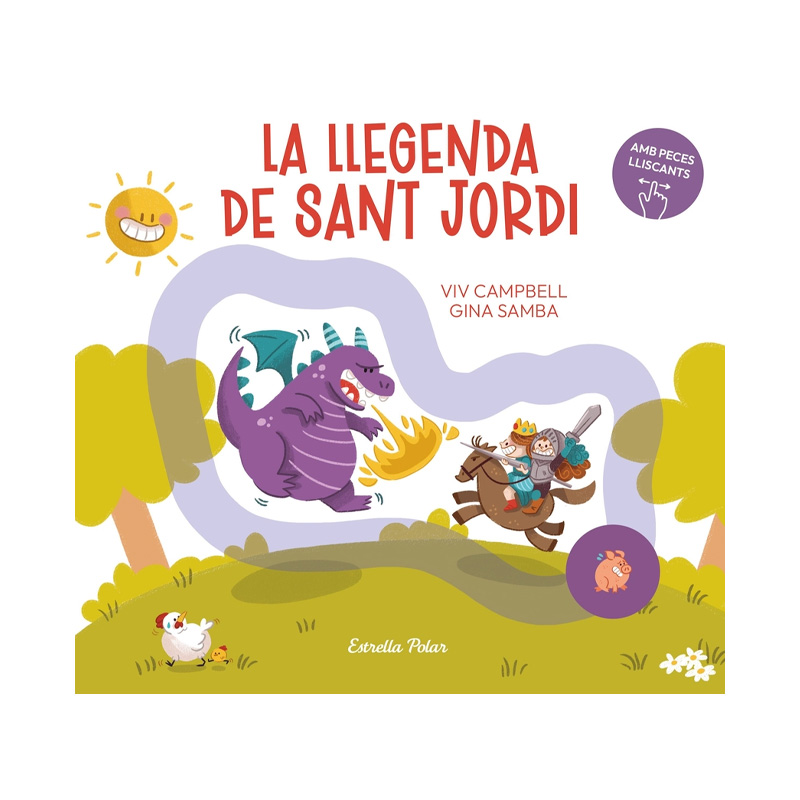 La Llegenda de Sant Jordi amb peces lliscants