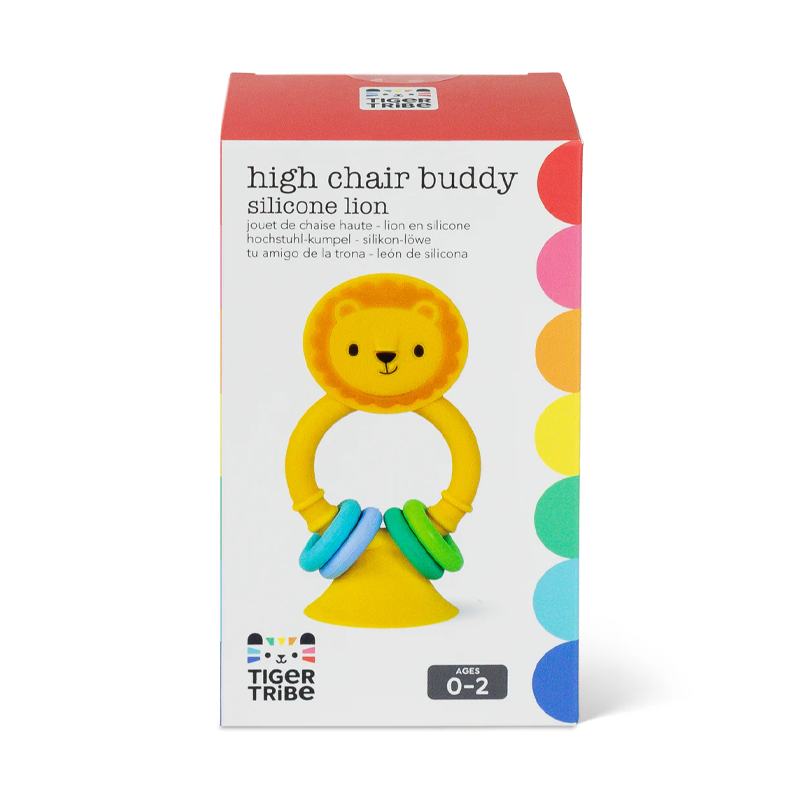 Leão de silicone Buddy para cadeira alta
