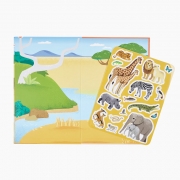 Libro de Pegatinas Removibles: Safari Africano