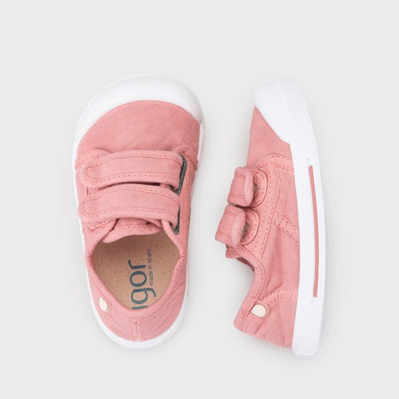 Zapatillas de lona Canvas Velcro Rosa