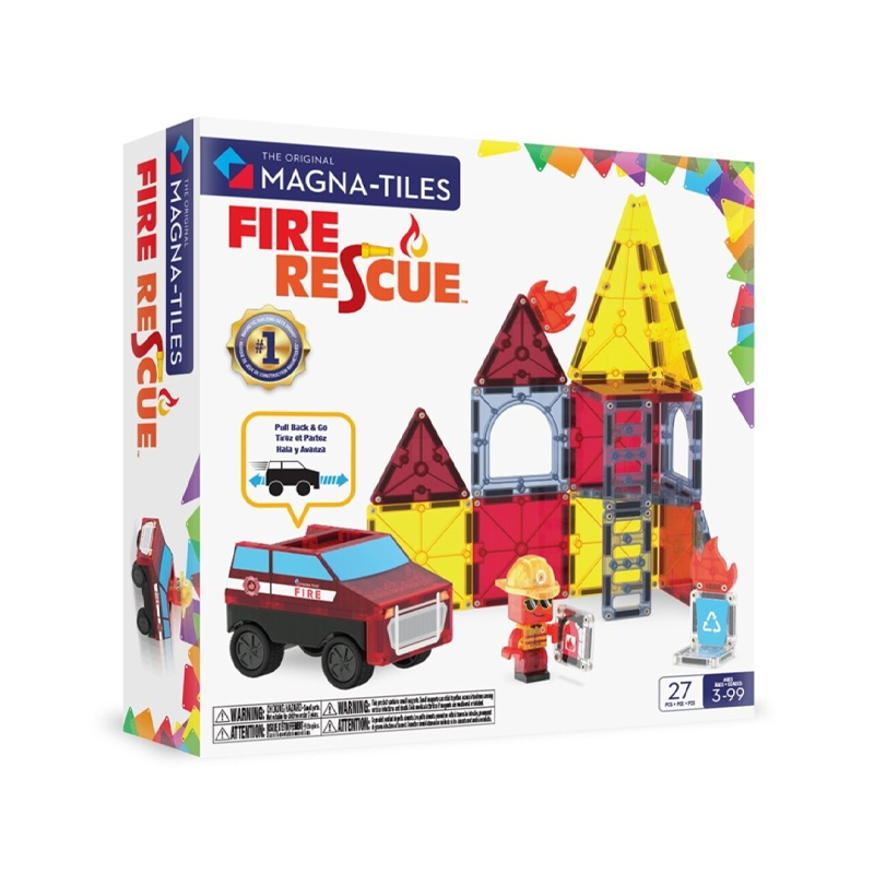 Magna-Tiles Fire Rescue Set 27 piezas