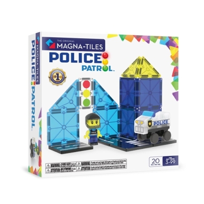 Magna-Tiles Police Patrol Set 20 piezas
