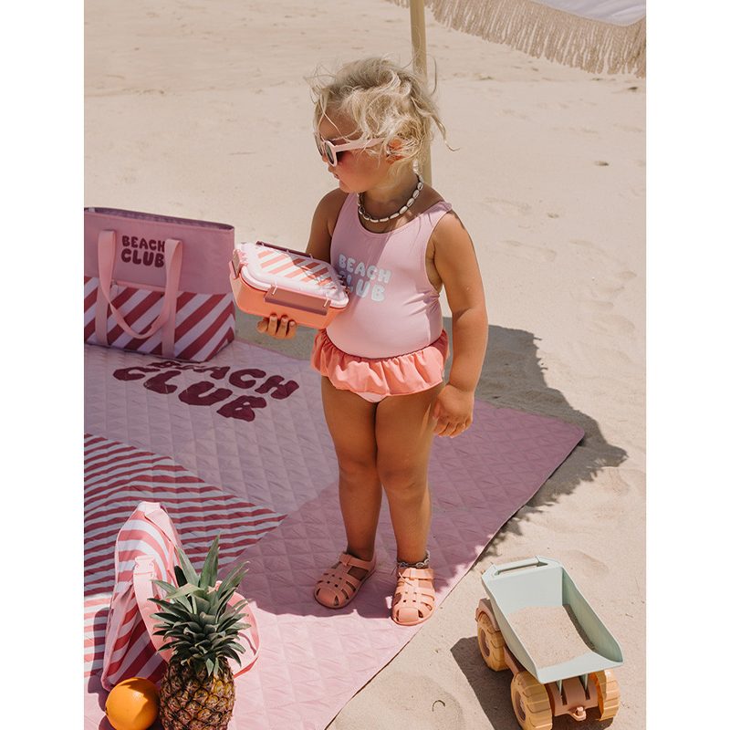 Manta para Picnic Stripes Bloom Blush