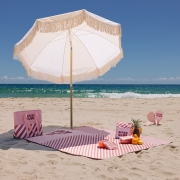Manta para Picnic Stripes Bloom Blush