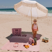 Manta para Picnic Stripes Bloom Blush
