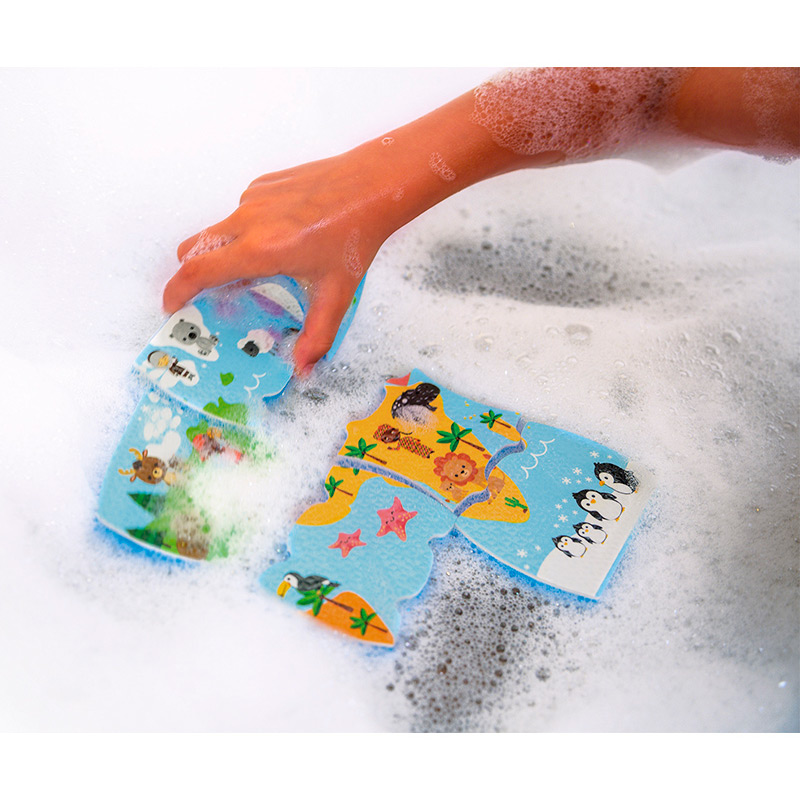 Mapa do Mundo de Banho