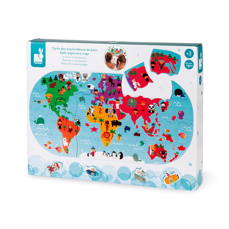 Mapa do Mundo de Banho