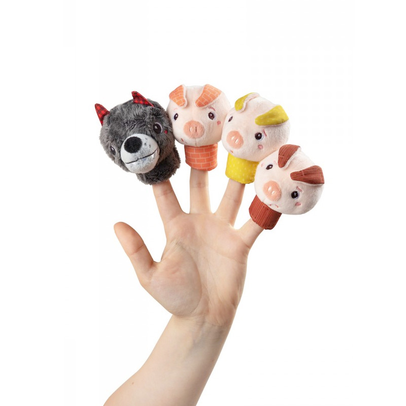 Marionetas de Dedo: El Lobo y los 3 Cerditos